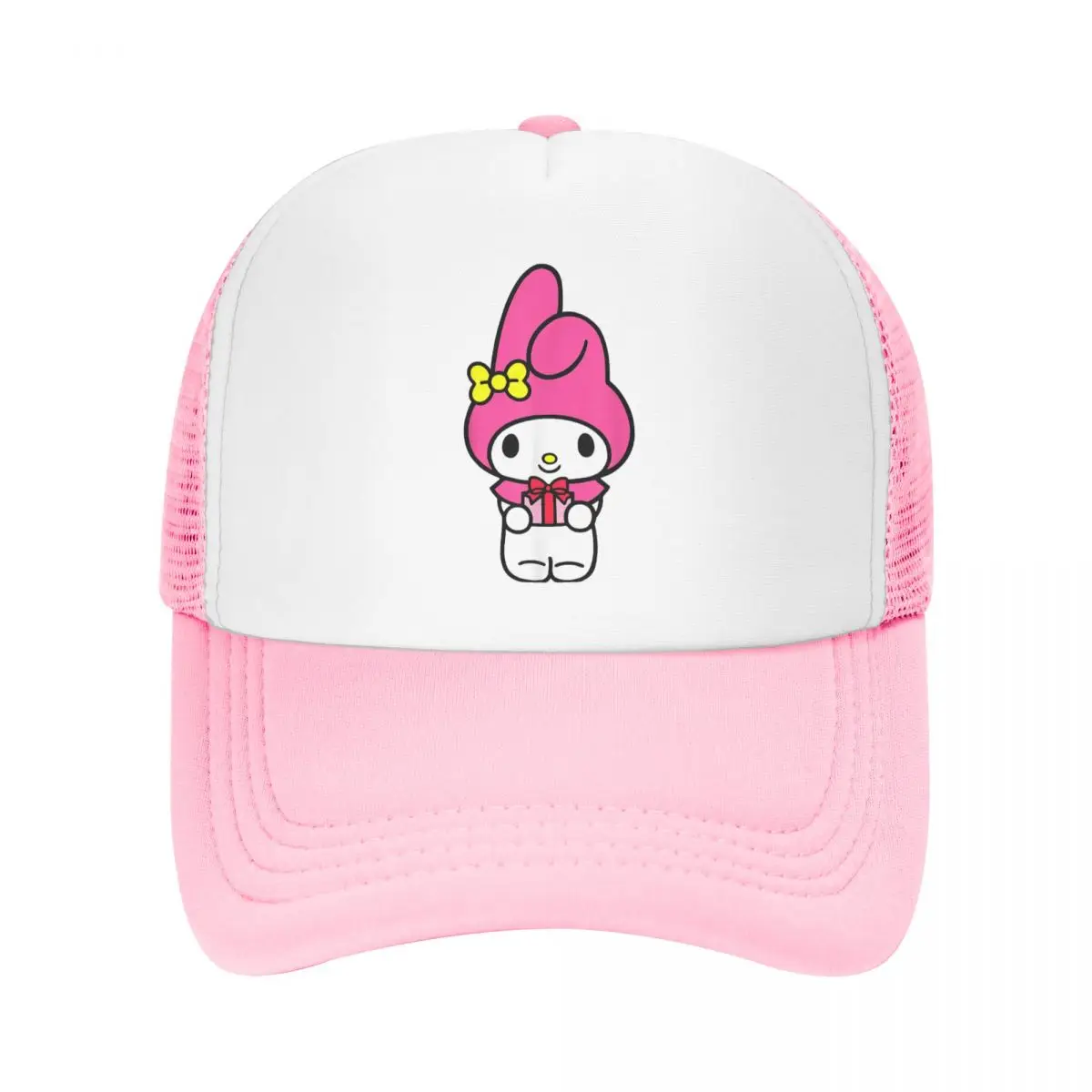 Adult My Melody Trucker Hats Fitted Mesh Baseball Cap Snapback Caps Hat Sun Hats Adjustable Sports Cap Spring