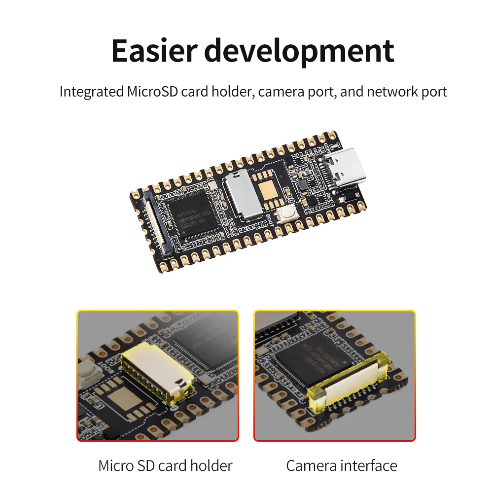 Type-C Luckfox Pico Luckfox RV1103 Linux Development Board Cortex-A7 without Ethernet Built in 16 bit DRAM DDR2 ISP3.2 NPU