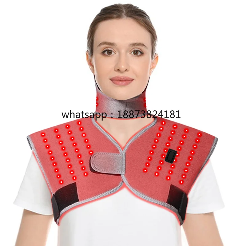 Red Light Heating Shoulder Back Brace Heated Vest Winter Warmth Relieves Muscle Relaxation Relief Pain Adjustable Fit fast