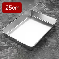 Stainless Steel TRAY PLATE Vegetable Food Rectangular Serving Decoration Kitchen Dessert Plate Nut Fruit Cake Tray