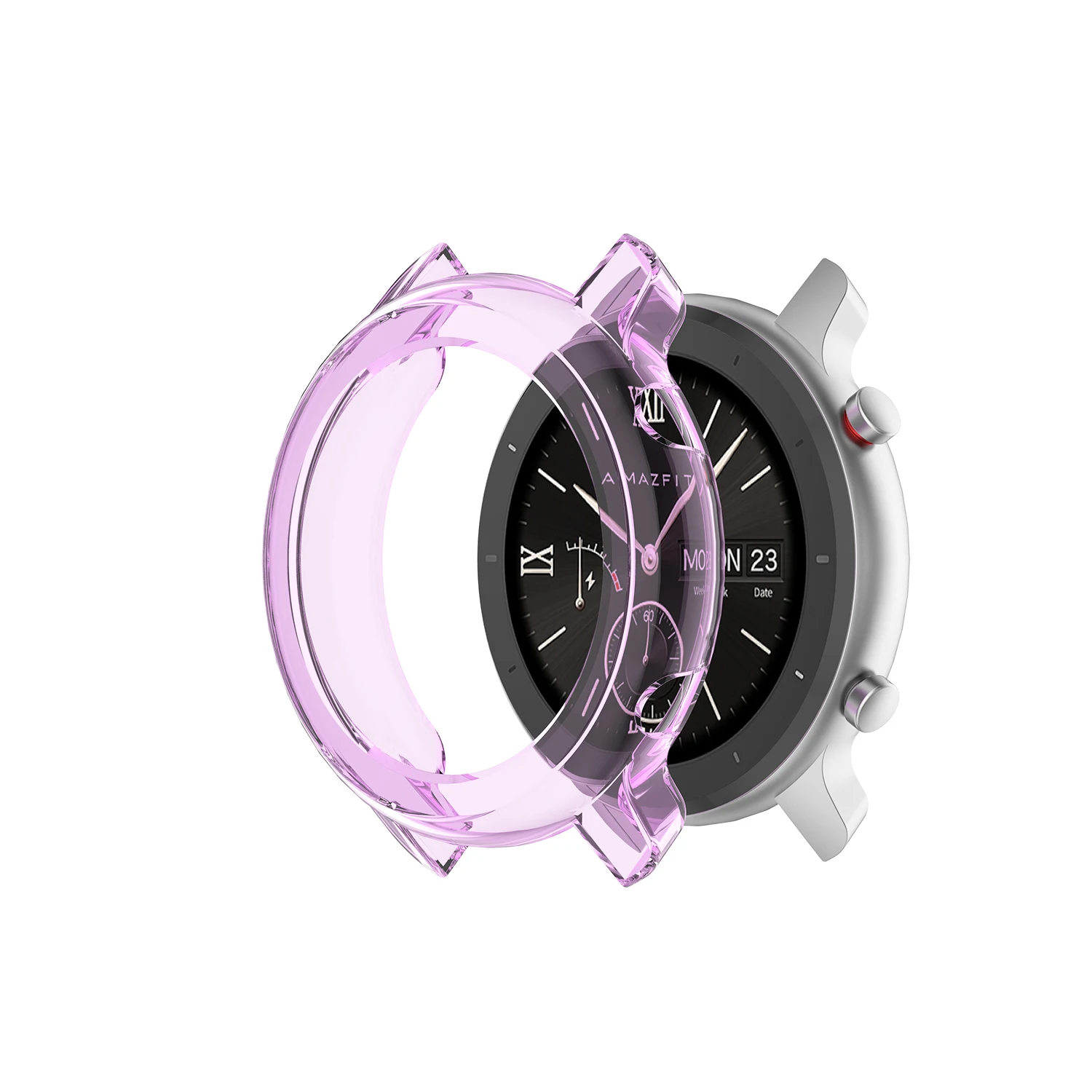 Watch Cover for Huami Amazfit GTR/GTR 3/gtr 2 42mm 47mm,TPU Transparent Case All-Around Protective Bumper Shell for Huami