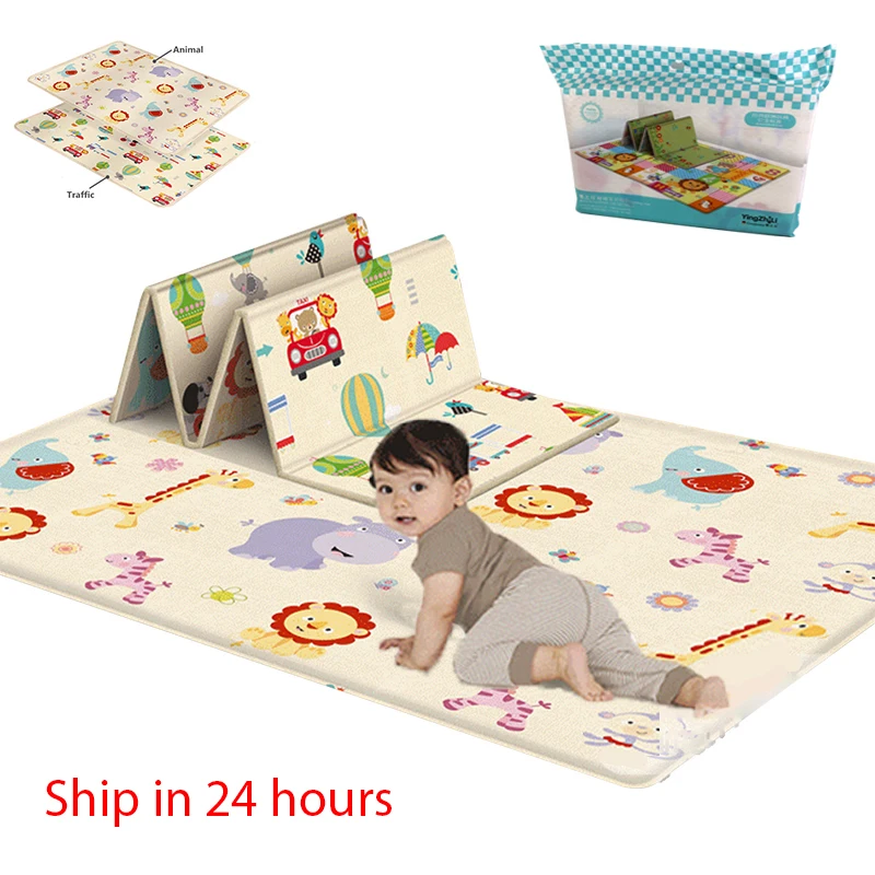 180x100 Foldable Baby Play Mat Educational Children's Carpet Children Room Climbing Pad Non-Toxic Kids Rug Activitys Games Toys