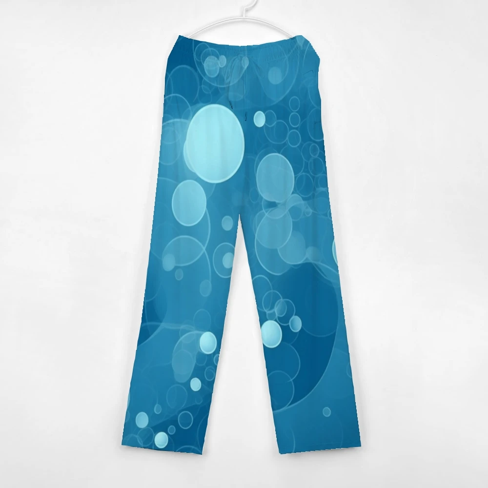 Homens e mulheres abstrata bolha flor pijama calças, lounge calças, bolsos, cordão, Unisex Sleep Bottoms, Super macio