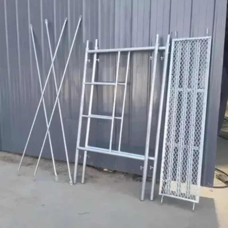Easy Install Durable Professional Customization Metal Mobile Ladder Galvanized H Frame Scaffolding System for Construction