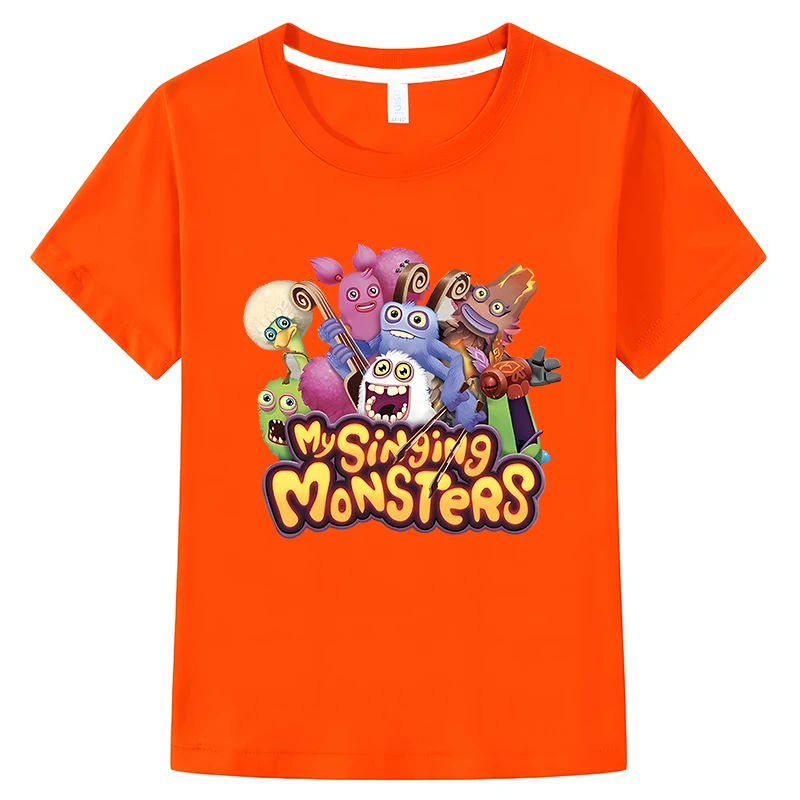 My Singing Monsters Kids T Shirts Casual Short Sleeve 100%Cotton Tops y2k boys girl clothes Summer Anime T-shirt kids clothes