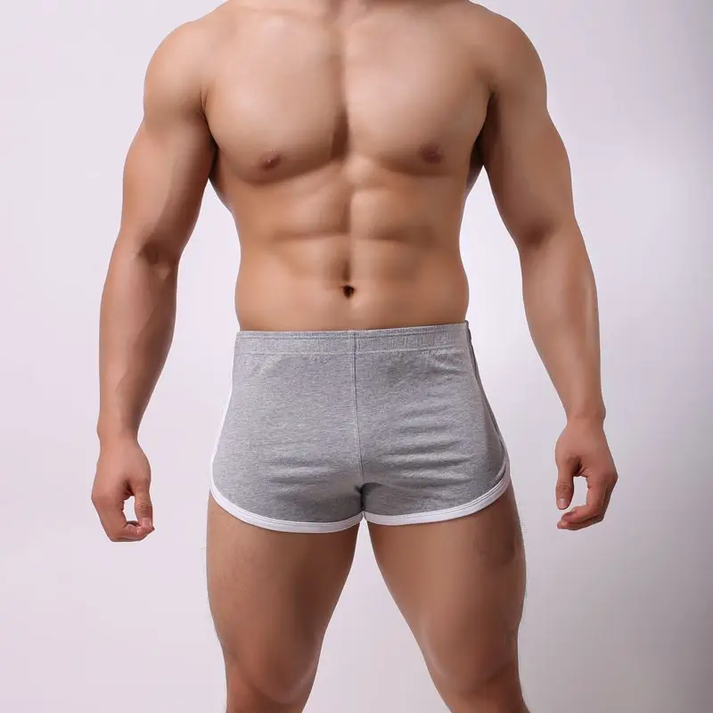 

Men's Cotton Arrow Pants Soft Comfortable Home Wear Boxer Shorts Solid Sleepwear Loose Underpants Youth Summer Panties Cuecas