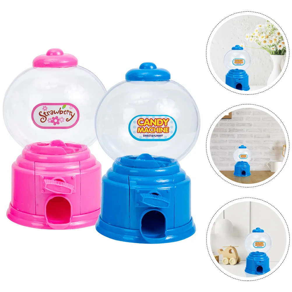 Mini máquina de chicles y dulces, Banco de dinero para niños, dispensador de dulces, máquina expendedora de juegos de plástico, recuerdos de fiesta, 2 uds.