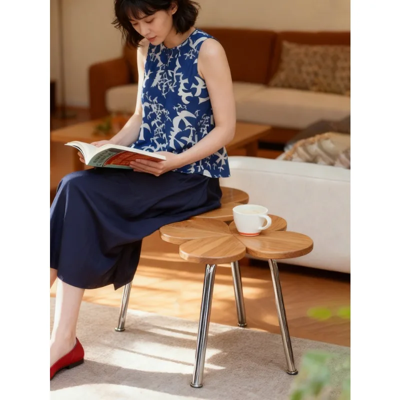 Mid-Century Modern Solid Wood Bench, Entryway Shoe Bench for Living Room Sofa, Japanese Style Kitchen Stool & Bed End Seat