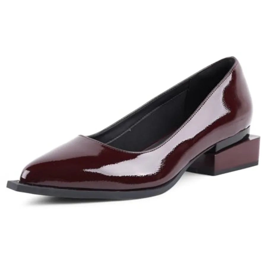 

LingxiaUne Dress Shoes for Women, Comfortable Dressy Flats, Womens Chunky Heel Pumps with Arch Support and Pointed Toe