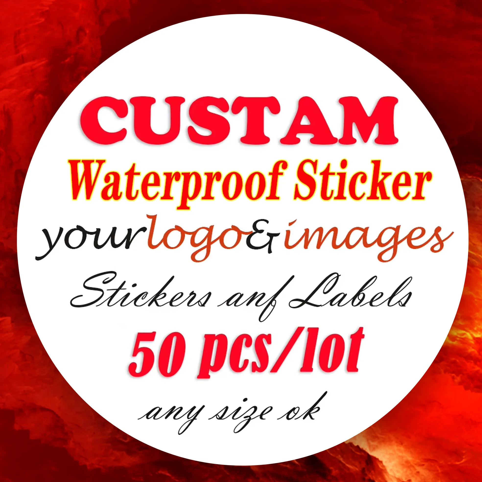 

45-50pcs Custom stickers and company logo personalized labels, waterproof and design your own labels, birthday wedding stickers