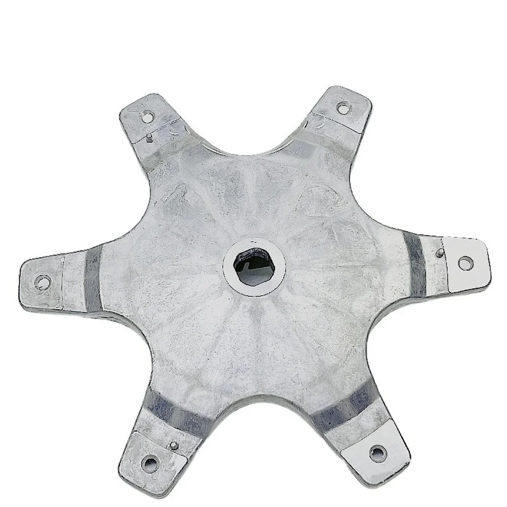 Aluminum For Washing Machine Inner Tub Tray Base Plate Hexagonal Shape 12.5cm Diameter 2.2cm Center Hole Silver Finish