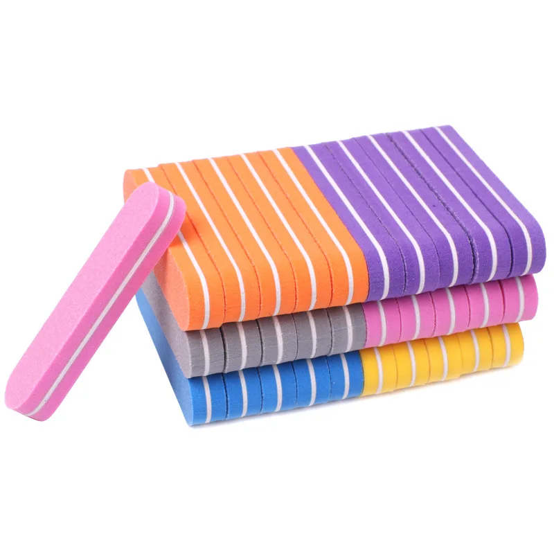 240 sztuk/partia mini pilnik do paznokci, gąbki do pilowania paznokci, gąbki 100/180 do pilowania paznokci