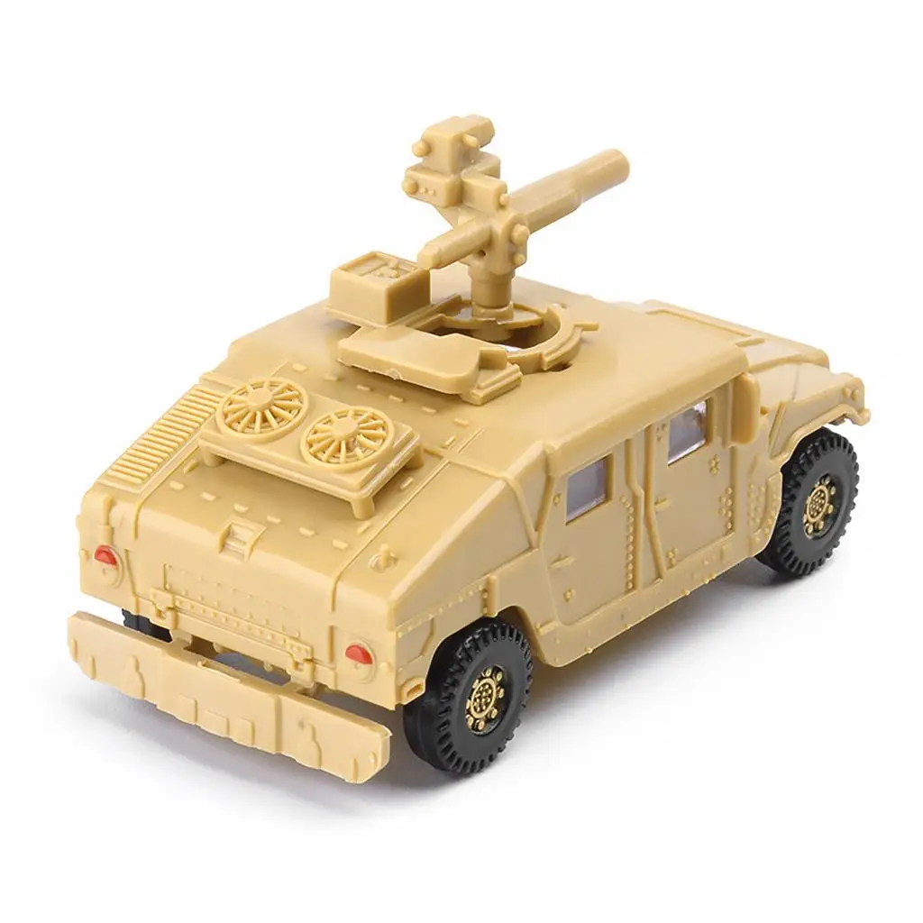 Set of 2 Miniatures 1:72 Assemble Kits Architecture Model DIY Model Puzzle Army Vehicle for Christmas Present Men Gifts