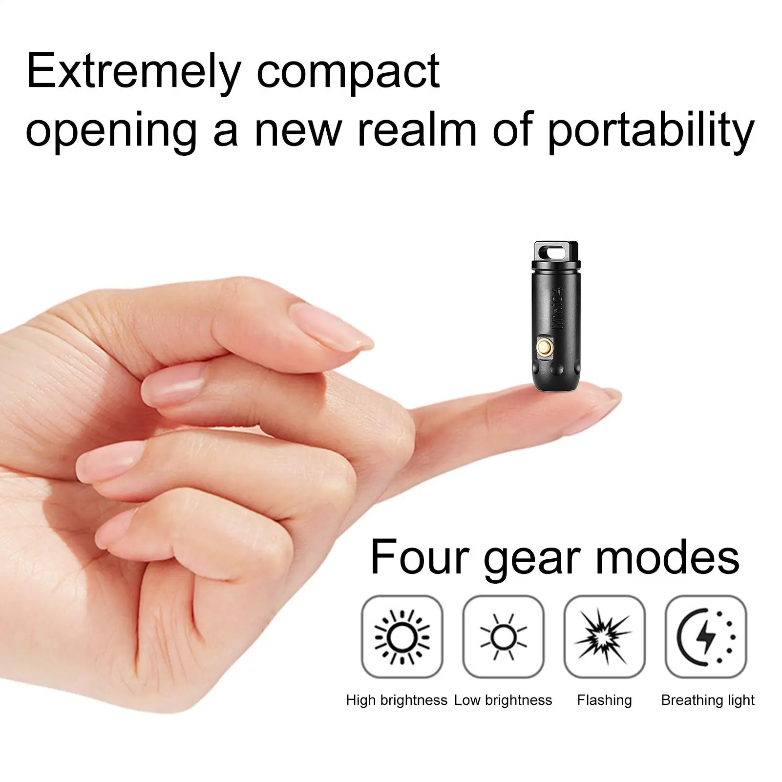 Compact Flashlight Hiking Torch With Hat Clip 4-Mode Small Bright Waterproof Flashlight For Running Camping Repairing Cycling