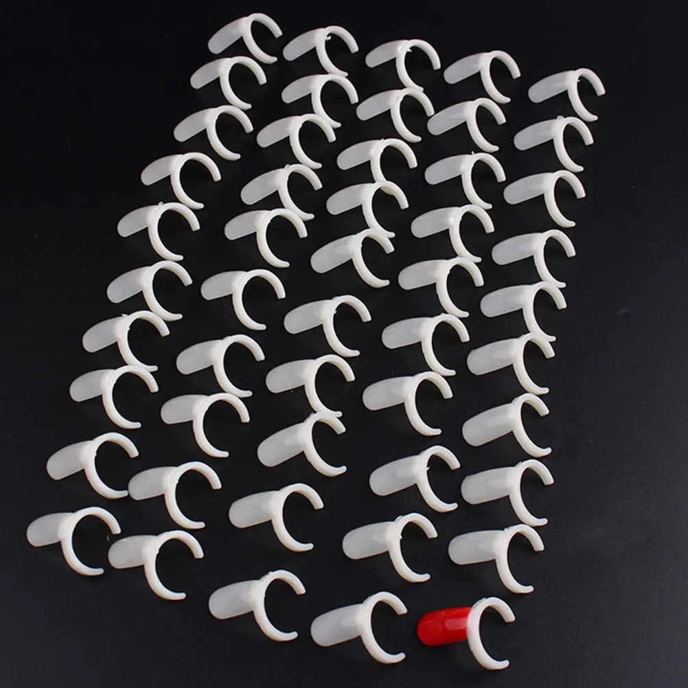 

100 Pcs Nail Display Rings Transparent ABS Manicure Color Cards Contrast Tips Boards Salon Supplies Nail Art Tools Home Use