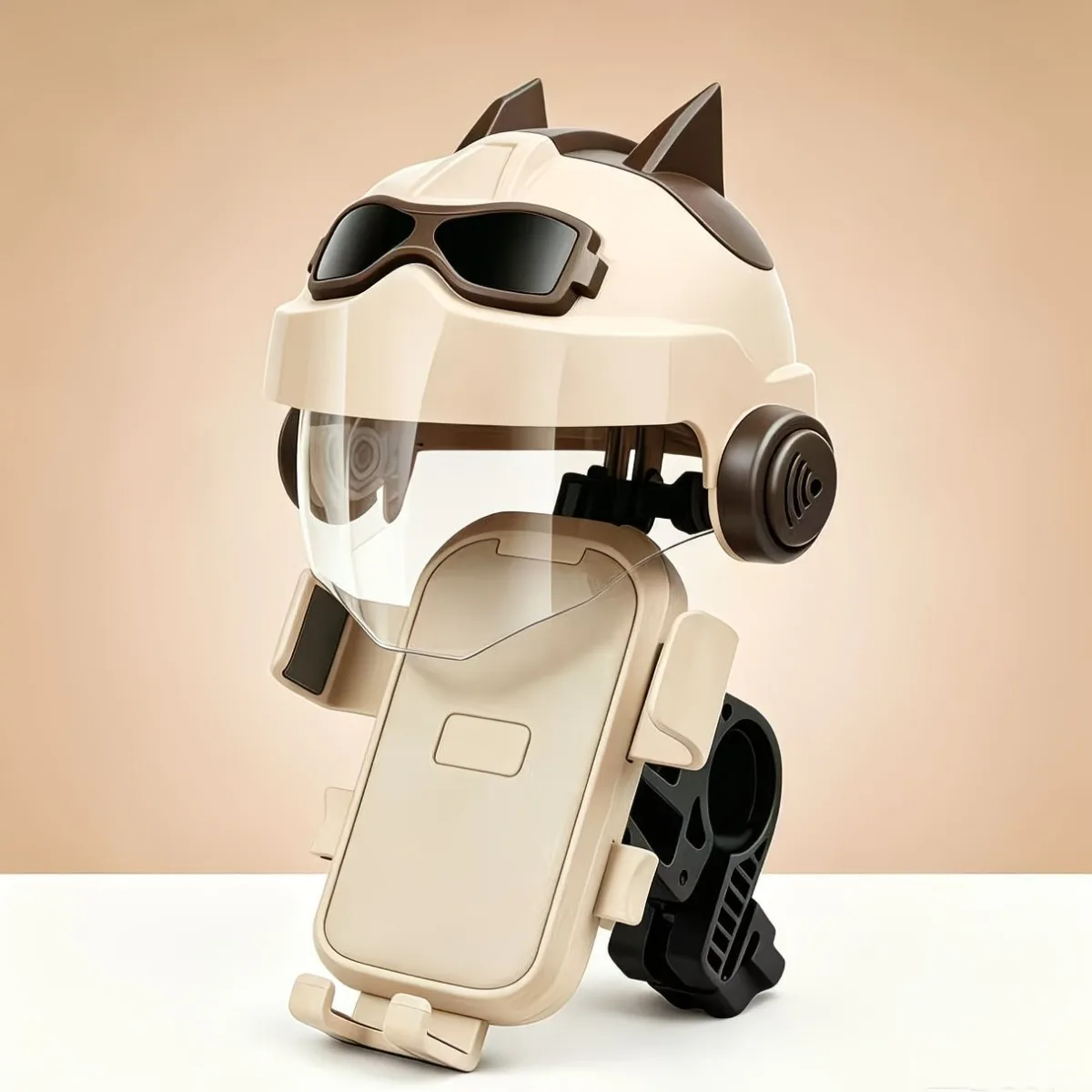 1PC 360 Degree Rotatable Reinforced Waterproof Helmet Shaped Mobile Phone Bracket Upgraded Motorcycle Phone Holder