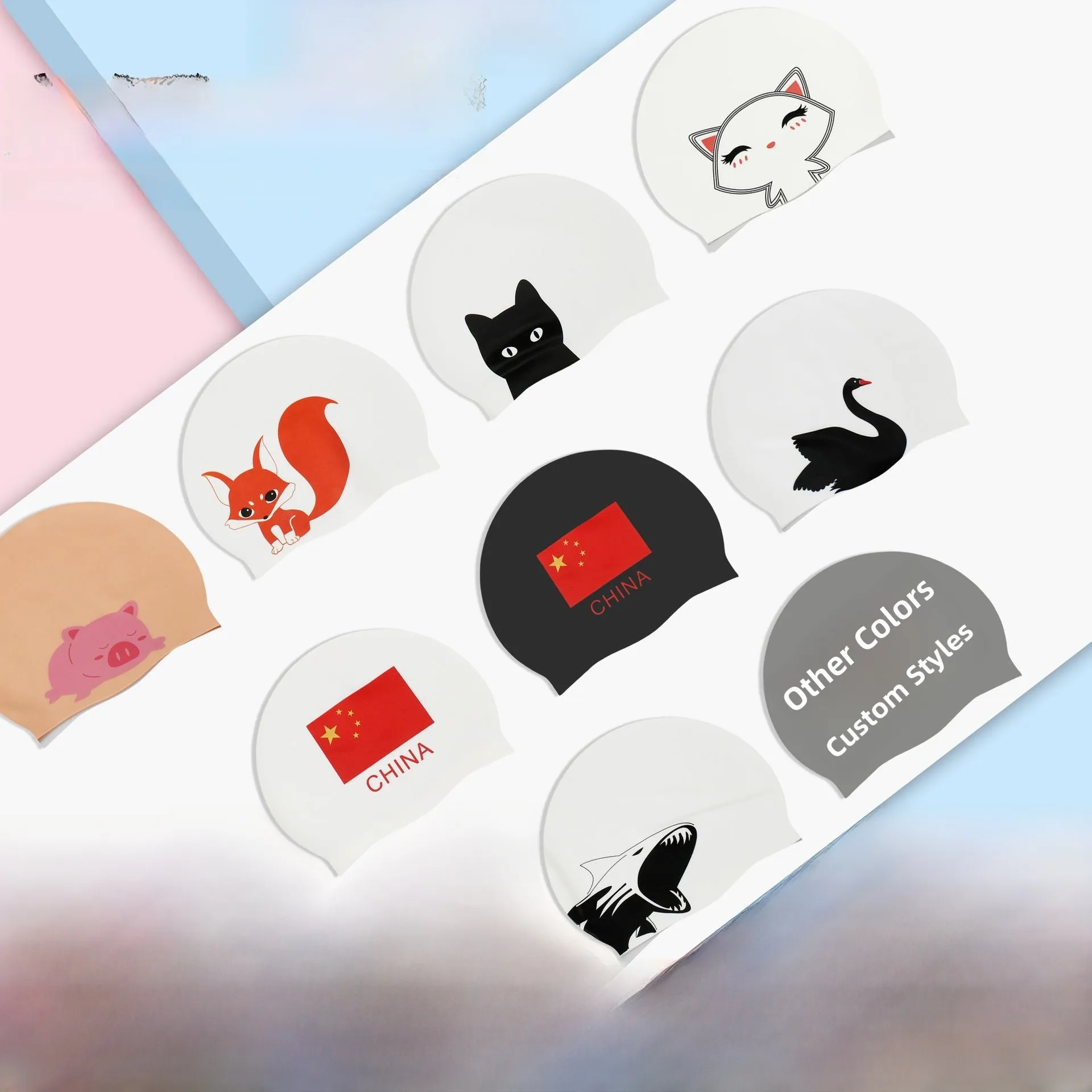cuffia-da-nuoto-universale-in-silicone-per-uomo-e-donna-capelli-lunghi-comoda-anti-trascinamento-protezione-per-le-orecchie-design-a-cartoni-animati-impermeabile