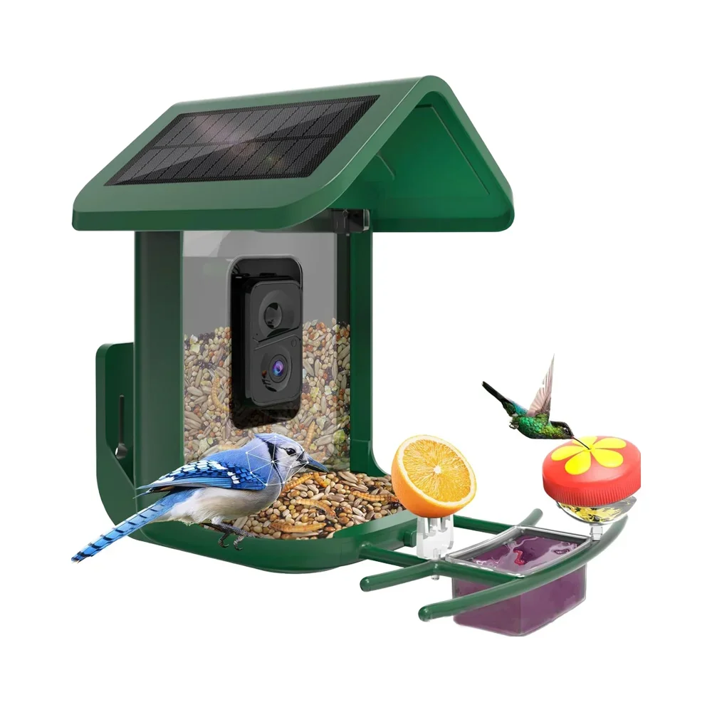 Security Night Vision Smart Camera Bird Feeder Waterproof Wireless Solar Energy