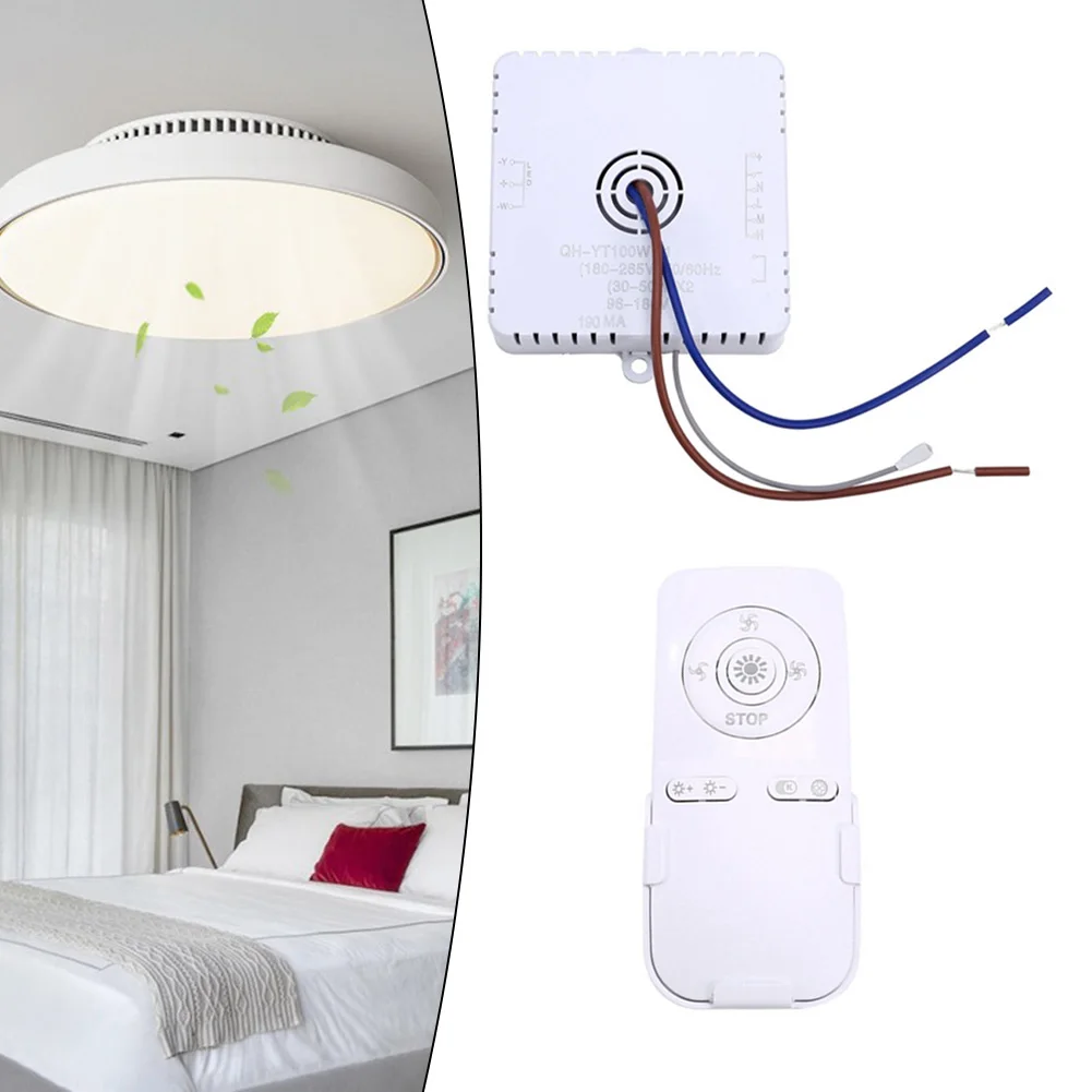 Smart Ceiling Fan Light with Remote Controller 100W Receiver Efficient LED Lighting 30W 50W Input Voltage 180 265V AC