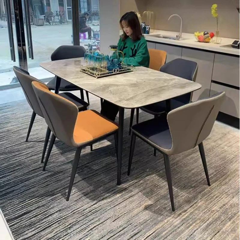 Conjuntos de luxo mesas de jantar quadrado moderno nórdico alta economia espaço cozinha mesas de jantar casa mármore mesas de comedor móveis