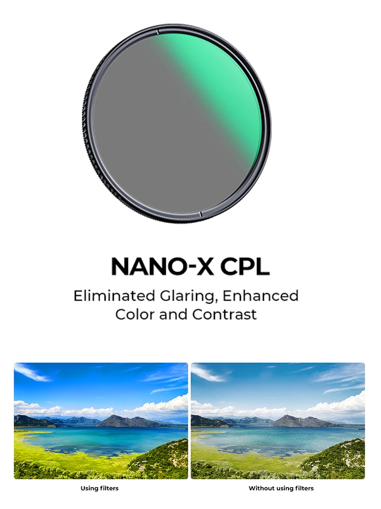 K & f Konzept Nano-x-Serie cpl Zirkular polarisator filter 37mm 40.5mm 43mm 46mm 49mm 52mm 55mm 58mm