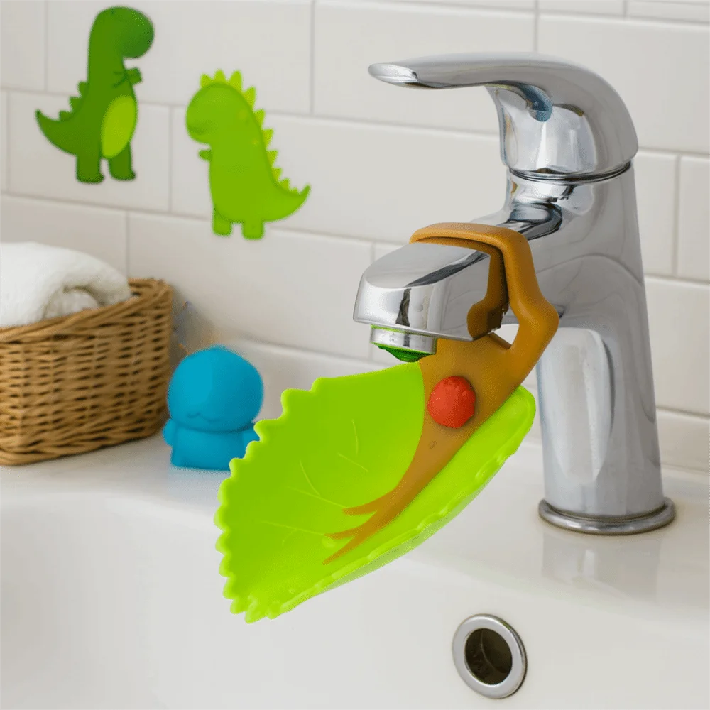 

Creative Cartoon Children's Faucet Extender Safety Leaf Design Sink Faucet Extender Water Saving Water Faucet Extension Kitchen