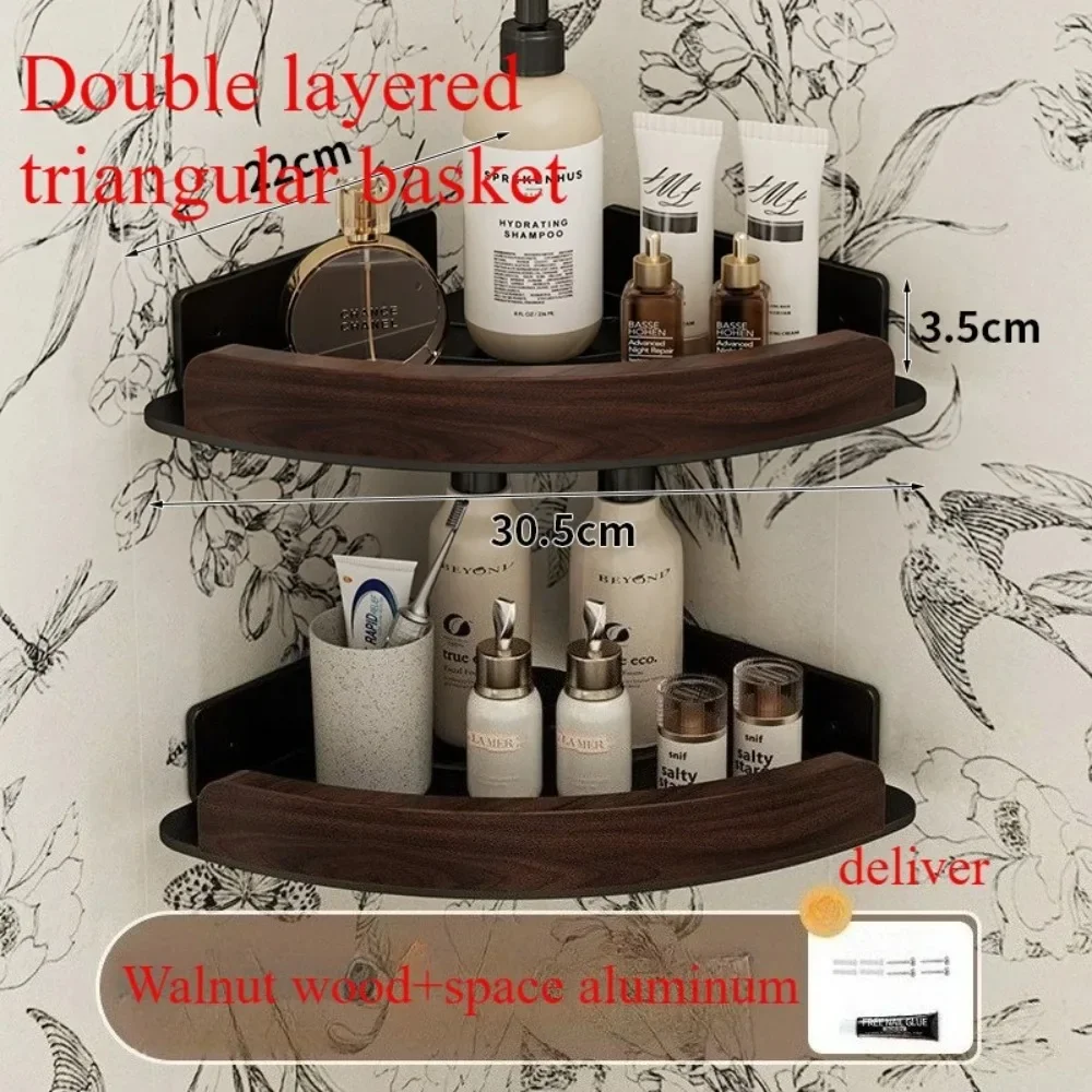 Bathroom Storage Rack Home Organizer Storage Set Wall Mounted Washroom Storage Waterproof Moisture Proof Smooth Without Burrs