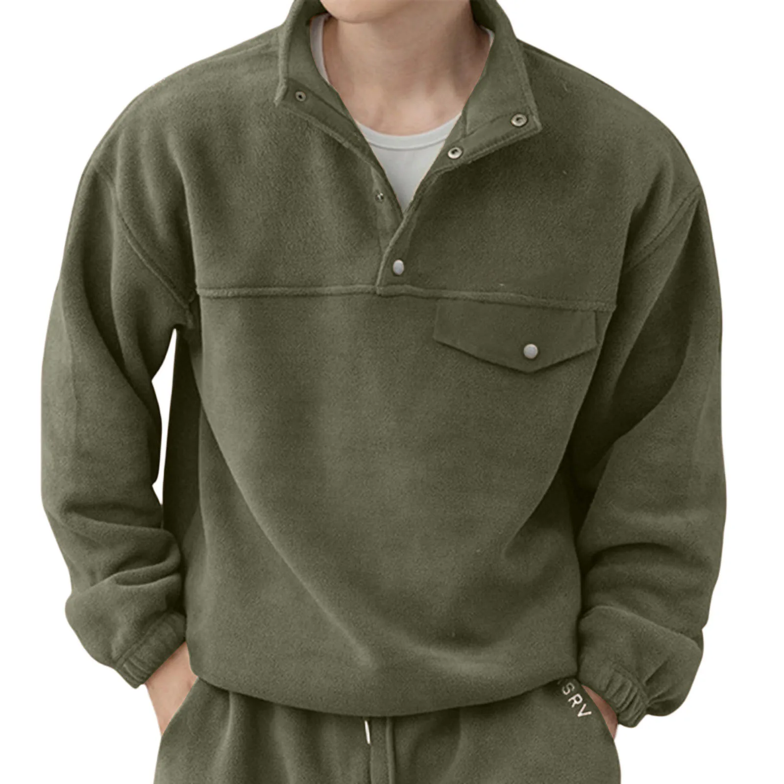 طوق بلون الصوف هوديي الرجال الشتاء عارضة الرياضة هوديي النمط الأمريكي الصوف هوديي السترة في الهواء الطلق #1