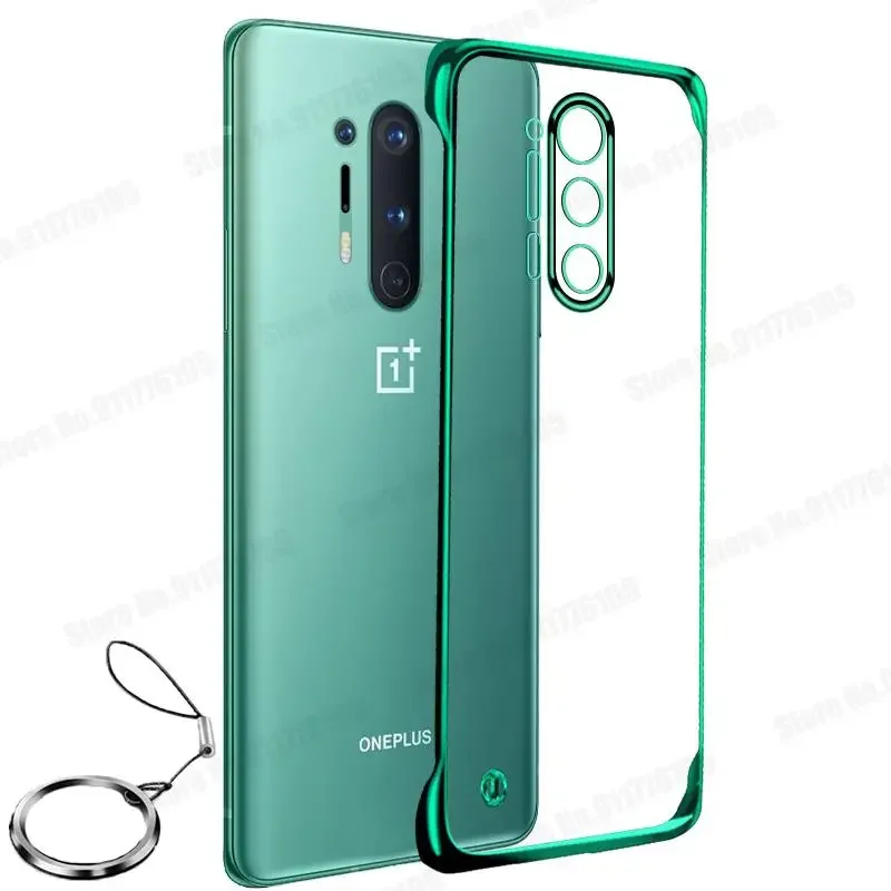 6D Plating Framless Transparent Case for Oneplus 9R 8 10 Pro 12 11 Ultra Thin Shockproof Cover For One plus LE2101 LE2121 IN2023