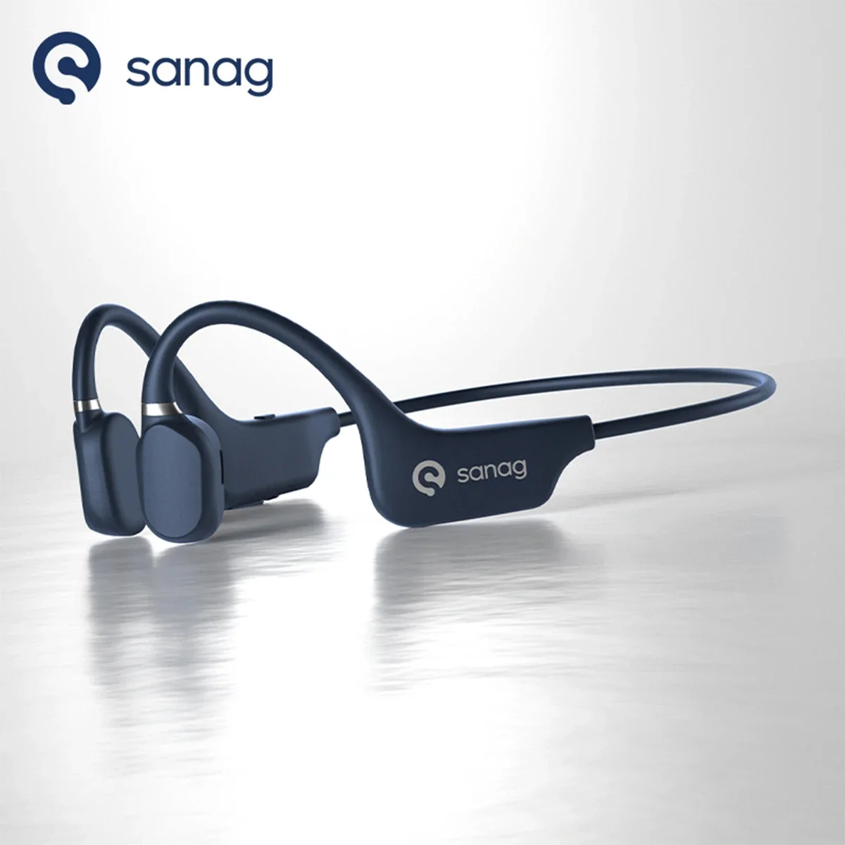 Sanag A5X Thật Dẫn Truyền Xương Tai Nghe Chụp Tai Mở Tai Bluetooth Không Dây Thể Thao Tai Nghe Tai Nghe Chống Thấm Nước 3D Âm Thanh Stereo