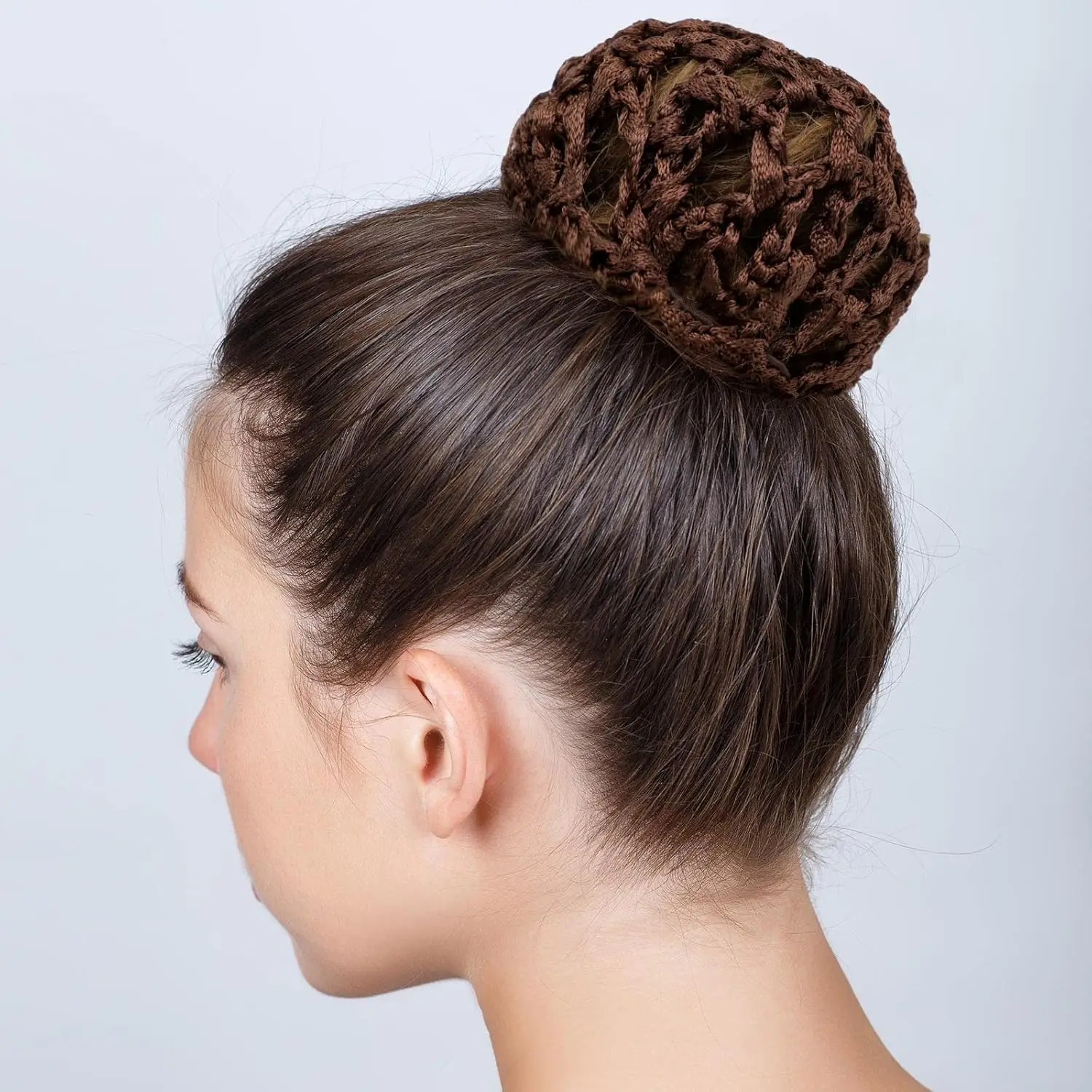 Ballet Hair Net Bun Cover Invisible Elastic Edge Mesh Hair Nets Mesh Hairs Bun Set Dance Accessories