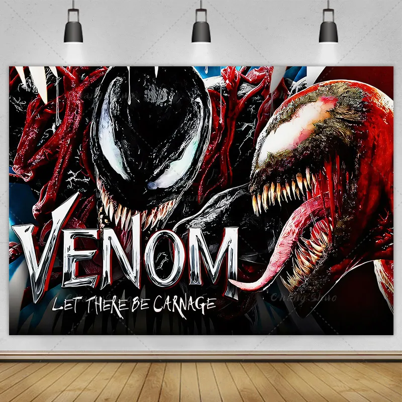 Disney Marvel Batman Spiderman Venom Background Photography Baby Birthday Party Photo Background Suitable for Photography Studio