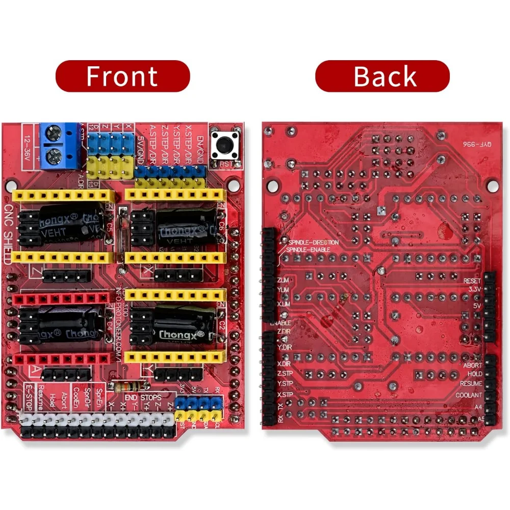 Picture 4: Arduino CNC Shield Expansion Board V3.0 with A4988 Stepper Motor Driver for Engraver 3D Printer.For robotics and robotic arm