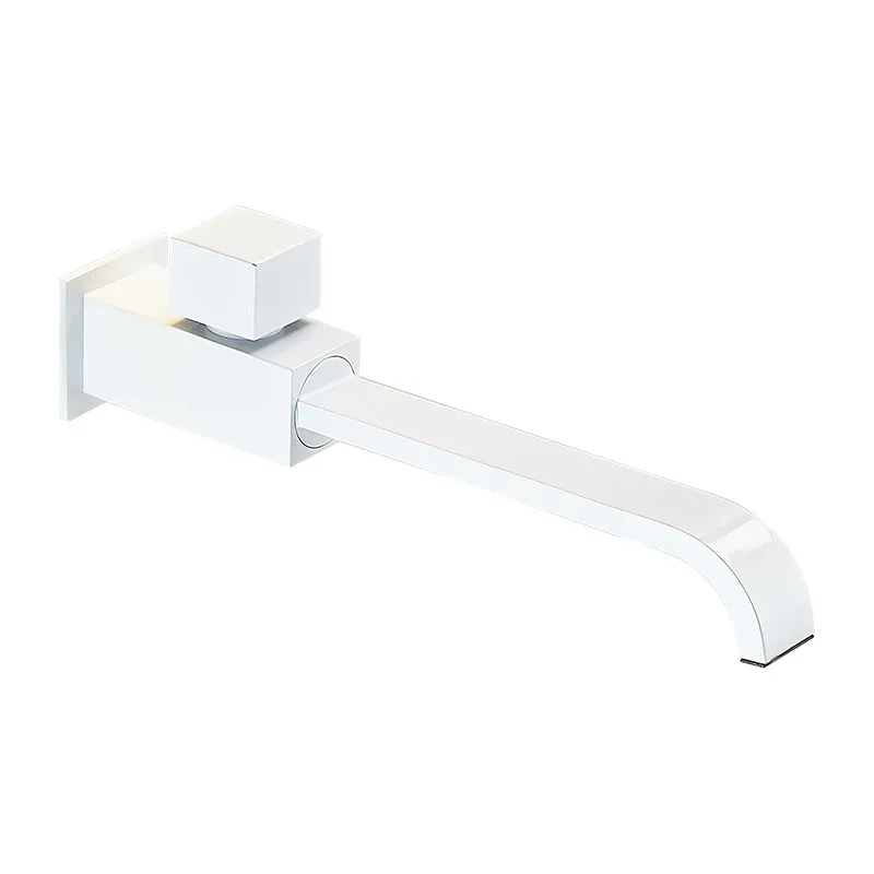 

Thickened all-copper ivory white single cold faucet in-wall elongated rotatable mop wash basin mop pool faucet
