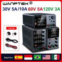 Wanptek Adjustable Laboratory DC power supply 30V 5A 10A 60V 5A 120V3A Lab Bench Power Source Stabilized Voltage Regulator power