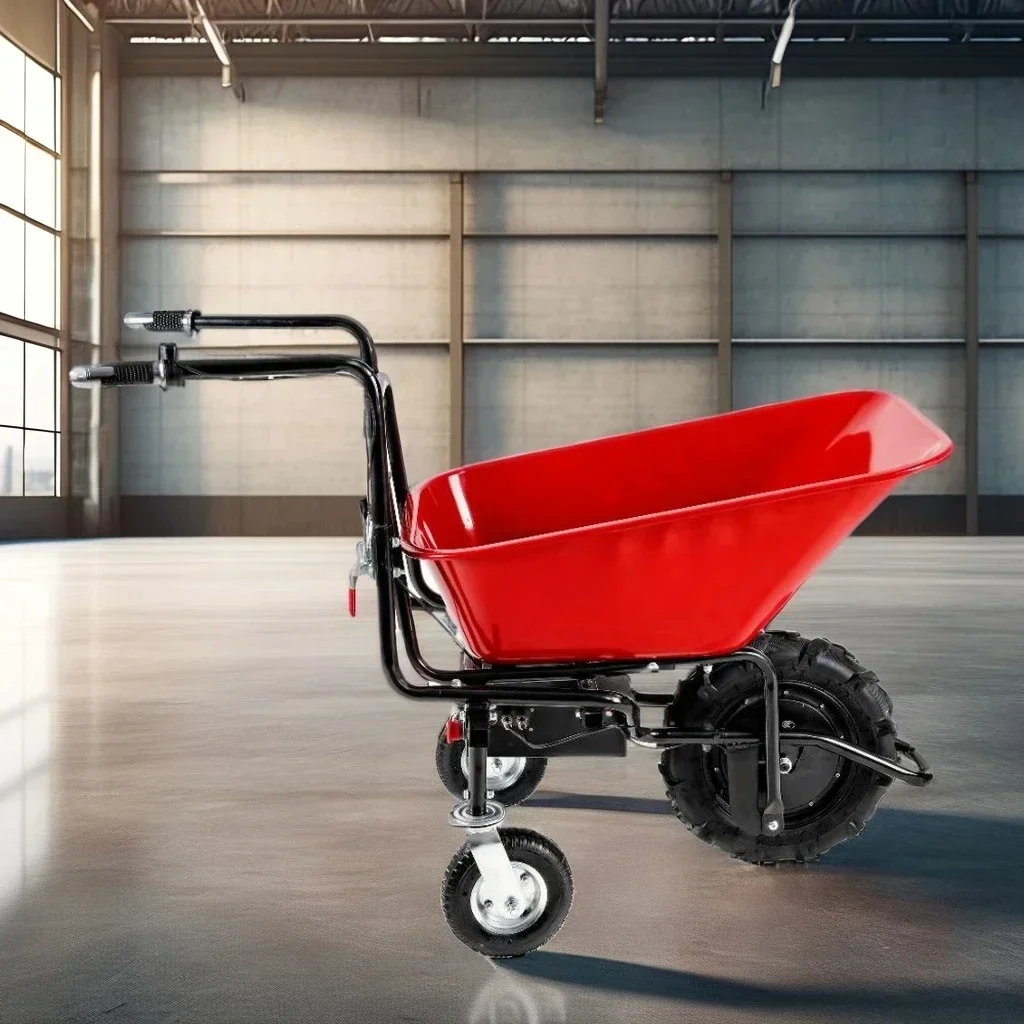 wheelbarrow electric 24v 250w Brushless motor system, powered by (2)12v 12ah Model Load Capacity300LBS(150KGS)