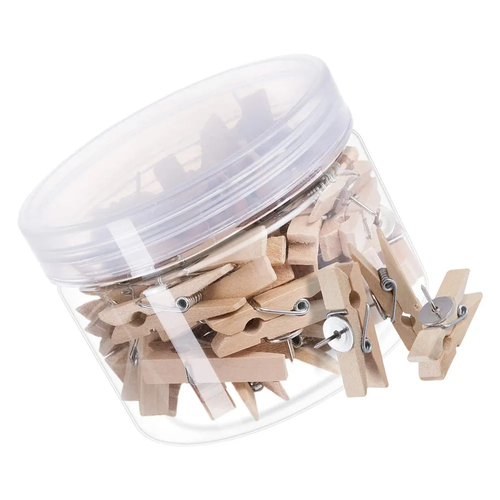 

50 шт. деревянных зажимов-клипс для фотографий, многоразовые, прочные, для декора стен без сверления, легкие, универсальные, держатели для фото