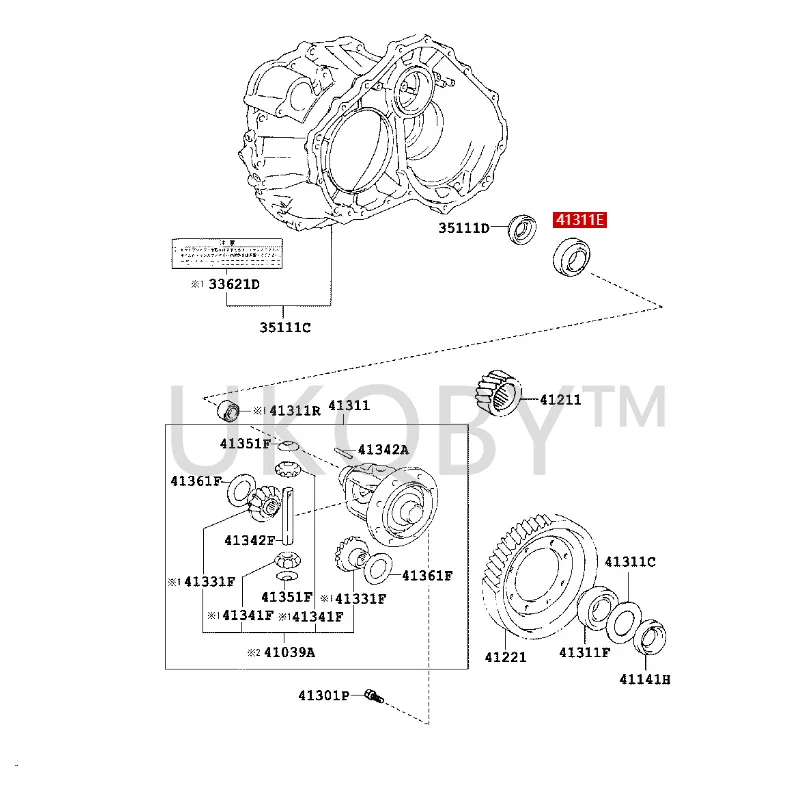 9036650084 To yo ta Previa Camry Alphard WISH Cone roller bearing (for front differential housing)