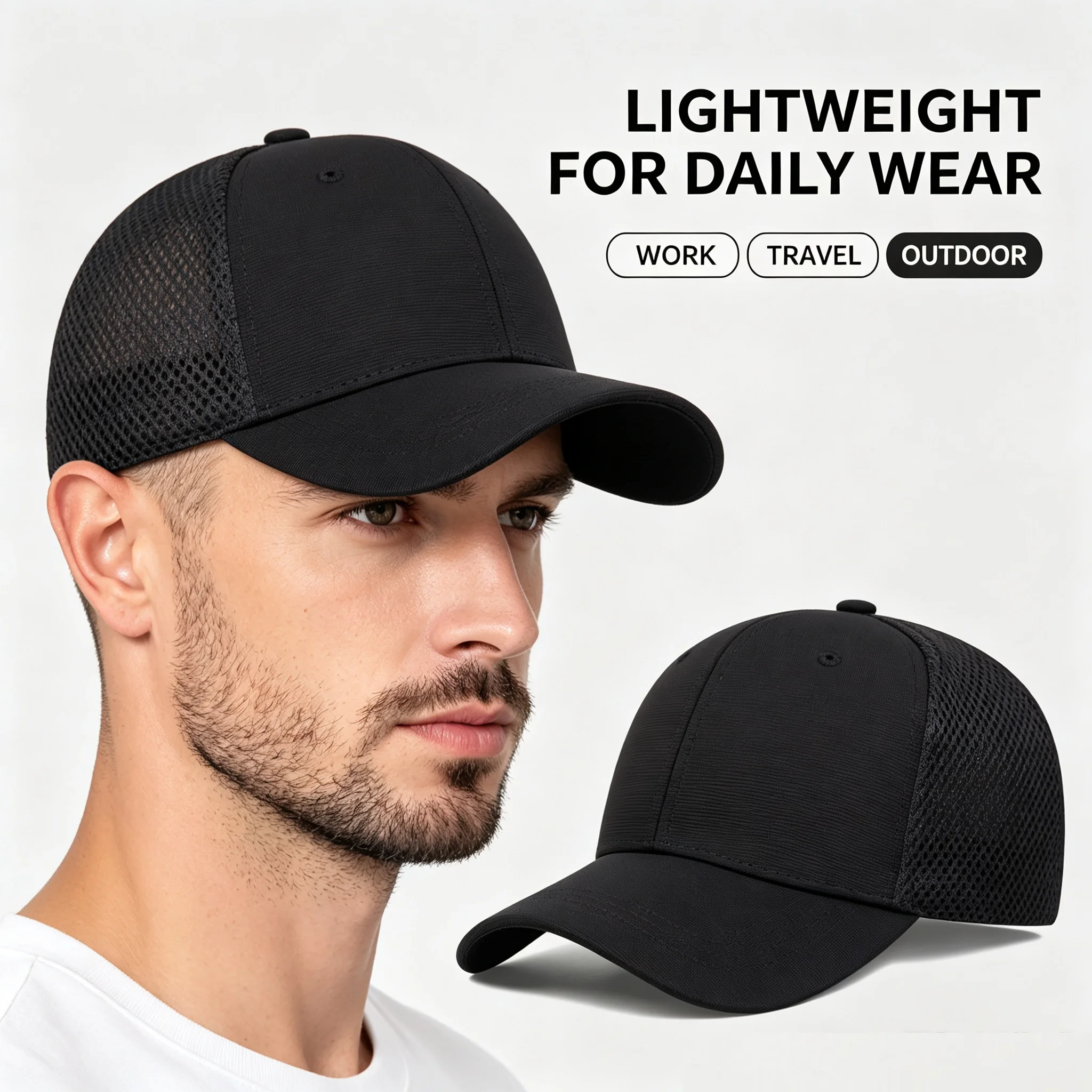 Baseball Cap Structured - Gorra de béisbol unisex con cierre
