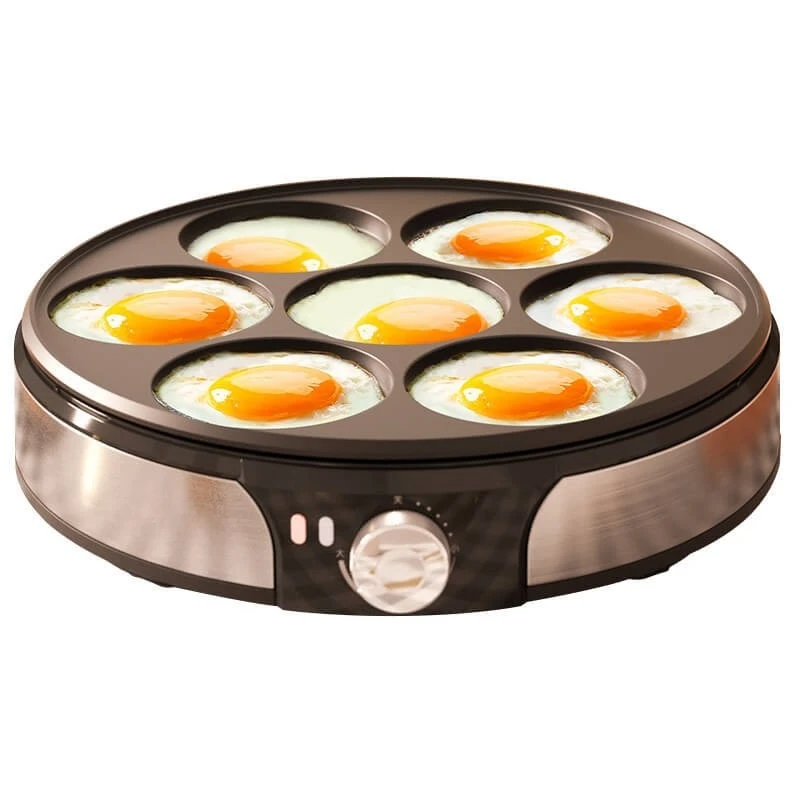 

Qwinn 220V Seven Hole Frying Pan Commercial Pancake Household Flat Bottomed Pan Egg Burger Machine Pot