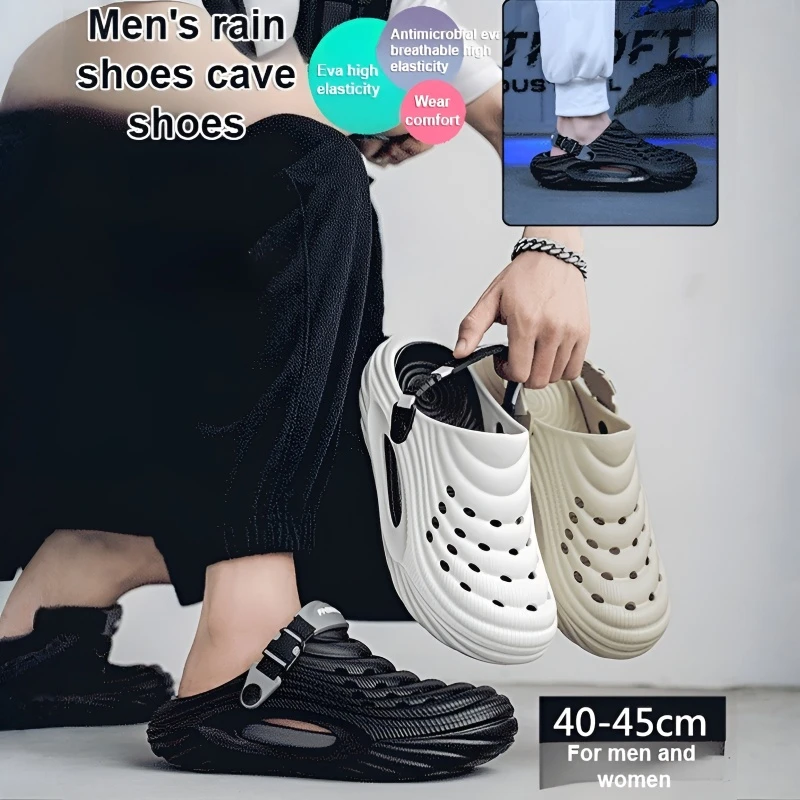 

Мужские пляжные тапочки, увеличивающие рост, 5 см, повседневные сандалии в пещере с мягкой подошвой