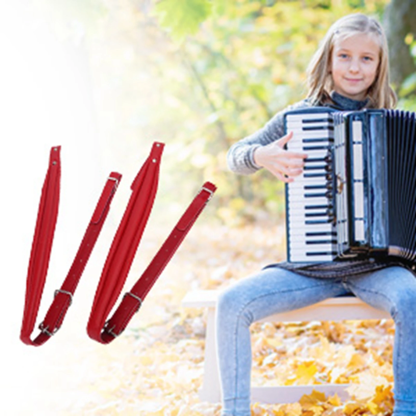 

Красные износостойкие плечевые ремни-аккордеон — регулируемые ремни для басовых инструментов 16-120