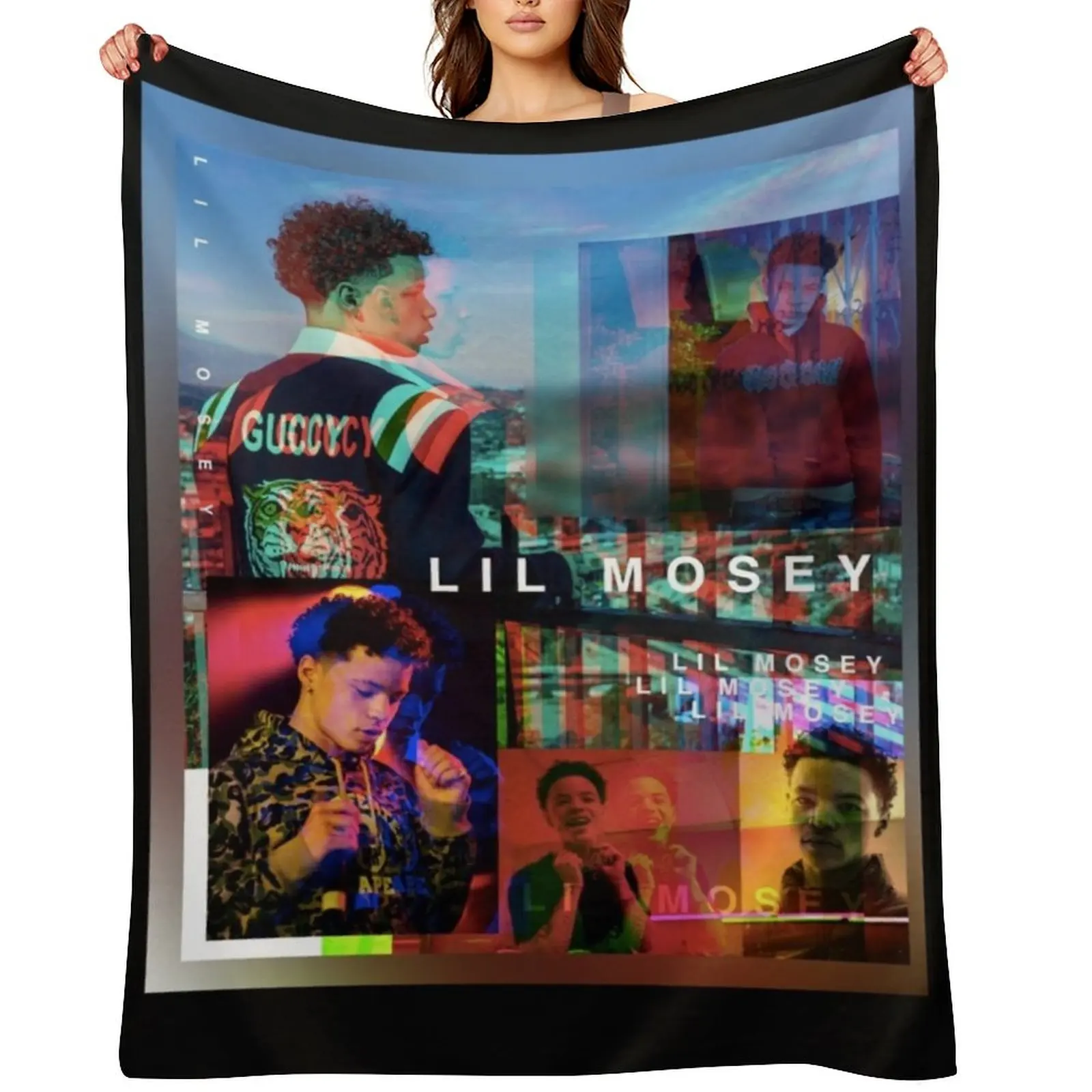 Lil Mosey Shirt Lil Mosey Merch Lil Mosey Merch Art & Gear 6 Throw Blanket Soft Beds For Sofa Thin Hairys Blankets