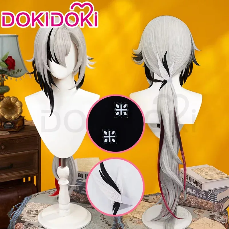 2025 ❤   جديد في المخزون لعبة Genshin Impact Fatui Harbinger شعر مستعار تأثيري DokiDoki هالوين بيرو Arlecchino G ★ ★