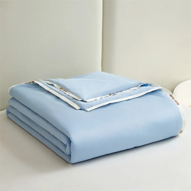 

2025 new class A small glacier solid color high-end cool marine silk summer quilt air conditioner quilt