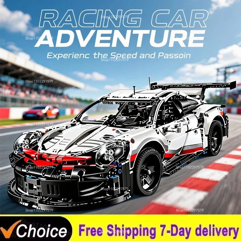 

MOC Technical Supercar Building Blocks Set GT Racer Model DIY Mechanical Bricks Kit Display Decor Toy for Adults Boys Collection