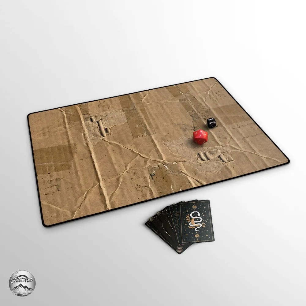 Homeless Man's TCG Playmat V2, Funny Play Mat With Optional EDH Zones, Stitched Edge Game Mat, Cardboard Design Tapis De Souris
