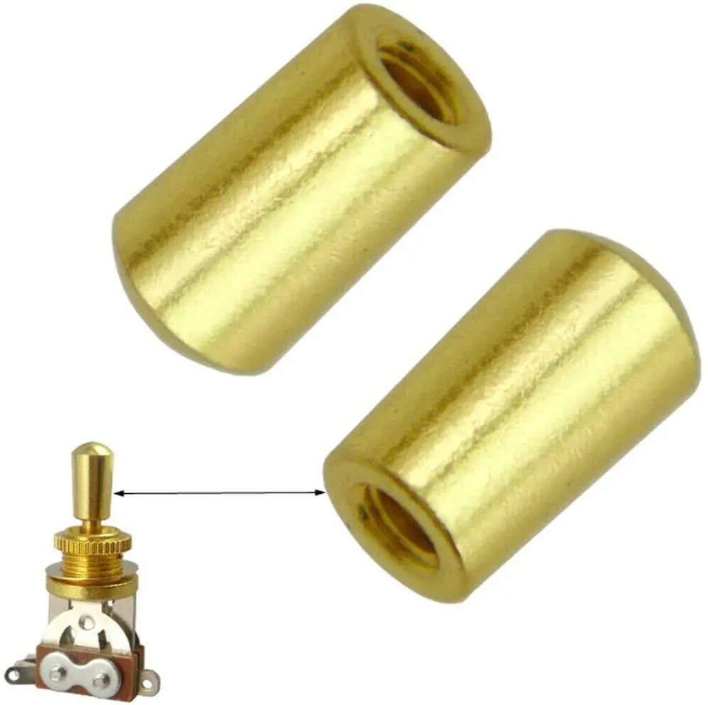 Guitar Pickup Switch Tip,Guitar Toggle Switch Selector with Brass Metal Tip 3 Way Toggle Switch Knob Tip Cap for LP EPI Guitar