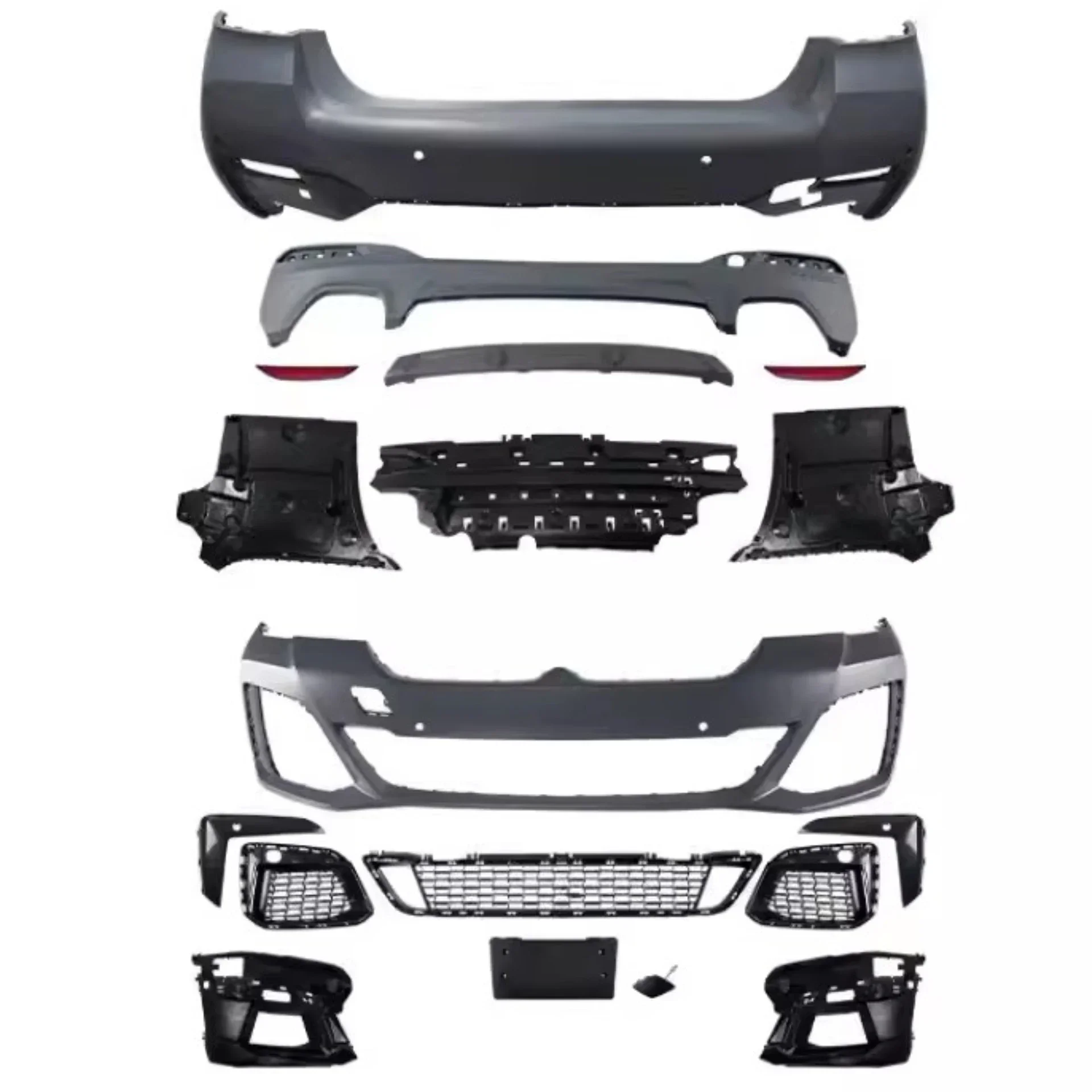 

Передний задний бампер, противотуманная фара, рамка, решетка для BMW 5 серии G30 G38LCI 530i 535i, обновленный комплект кузова MT Sport, автоаксессуары