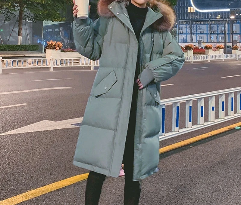 2025 New Loose Women's Winter Mid Length Thick Large Cotton Jacket Long Coat